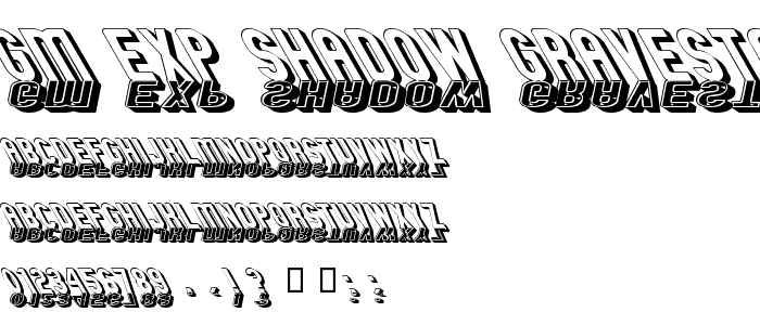 GM Exp Shadow Gravestone3 font